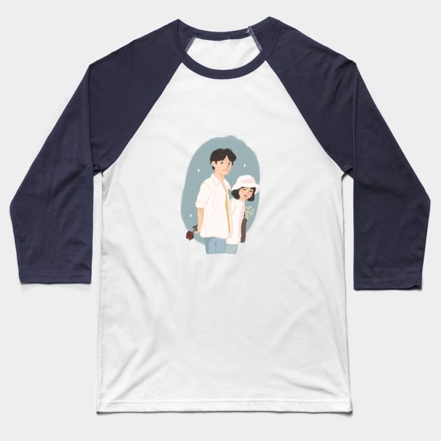 cute couple Baseball T-Shirt by Nadorable